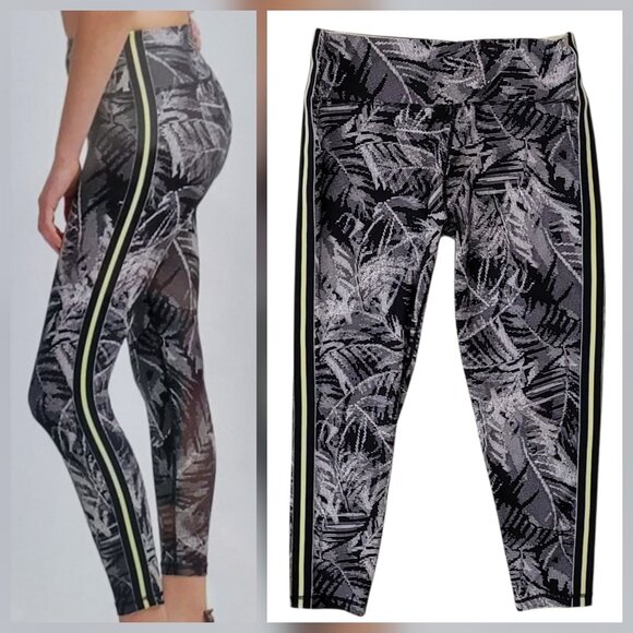 DKNY Sport Pixel Palm Print High Waist Legging Workout Pant Size XL NEW - Picture 1 of 14